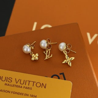 Louis Vuitton Pearl Charm Blossom Stud Earrings