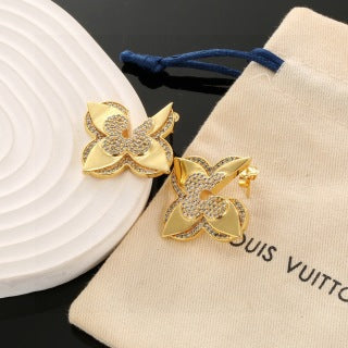 Louis Vuitton Blossom Flower Pavé Stud Earrings