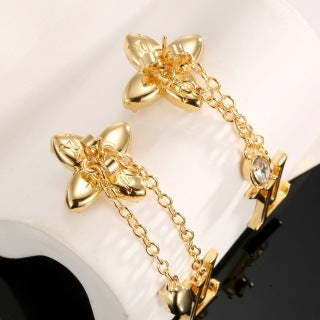 Louis Vuitton Blossom Butterfly Drop Stud Earrings