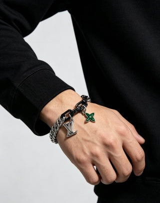 Louis Vuitton Monogram Butterfly Contrast Link Bracelet