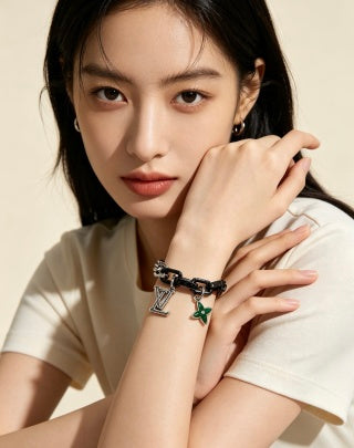 Louis Vuitton Monogram Butterfly Contrast Link Bracelet