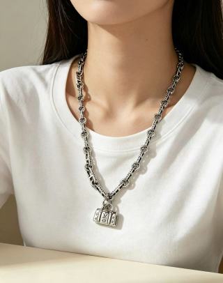Louis Vuitton Monogram Trunk Lock Necklace