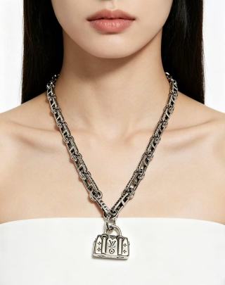 Louis Vuitton Monogram Trunk Lock Necklace