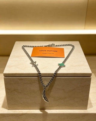 Louis Vuitton Monogram Crescent & Star Charm Necklace