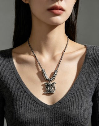 Louis Vuitton Monogram Voyage Emblem Necklace