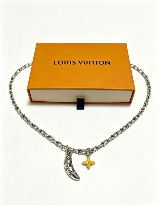 Louis Vuitton Monogram Crescent Charm Necklace