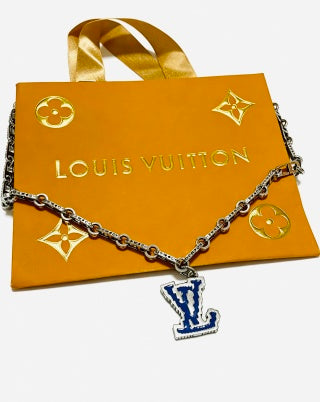 Louis Vuitton Monogram Enamel Initial Pendant Necklace