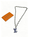 Louis Vuitton Monogram Enamel Initial Pendant Necklace