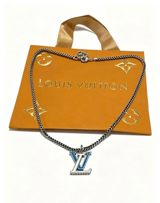 Louis Vuitton Monogram Initial Pendant Chain Necklace