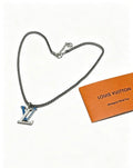 Louis Vuitton Monogram Initial Pendant Chain Necklace