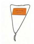 Louis Vuitton Monogram Curve Pendant Rope Necklace