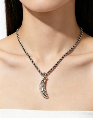 Louis Vuitton Monogram Curve Pendant Rope Necklace