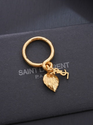 YSL Jardin Doré Leaf Charm Ring