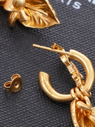 YSL Jardin Trèfle Clover Hoop Earrings