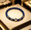 Gucci Lapis Bead Interlocking G Bracelet