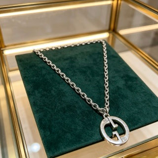 Gucci Interlocking G Circle Medallion Chain Necklace