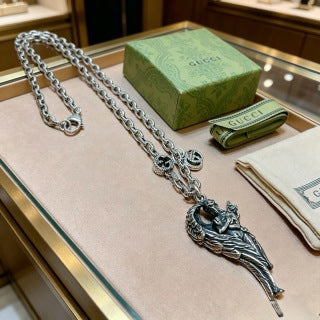 Gucci Winged Horse Charm Chain Necklace