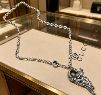 Gucci Winged Horse Charm Chain Necklace