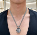 Gucci Round Medallion Logo Pendant Chain Necklace