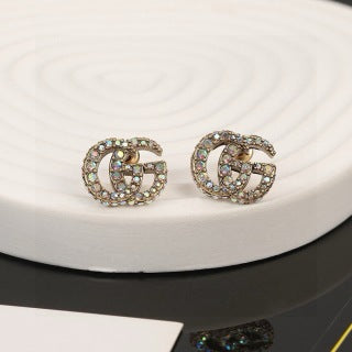 Gucci Interlocking G Pavé Crystal Hoop Earrings