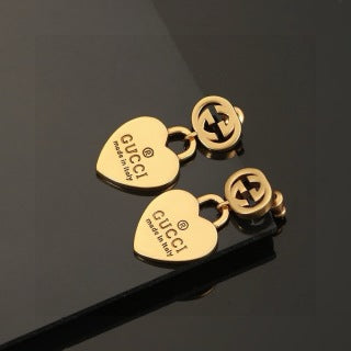 Gucci Interlocking G Round Logo Drop Earrings