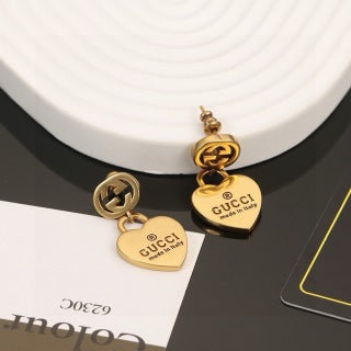 Gucci Interlocking G Round Logo Drop Earrings