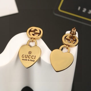 Gucci Interlocking G Round Logo Drop Earrings