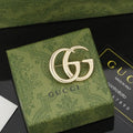 Gucci Interlocking G Double Logo Brooch