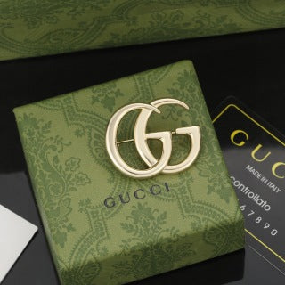 Gucci Interlocking G Double Logo Brooch