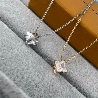 Louis Vuitton Crystal Butterfly Pendant Necklace