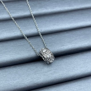 Dior Oblique Crystal Medallion Necklace