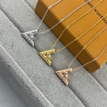 Louis Vuitton Diamond V Monogram Pendant Necklace