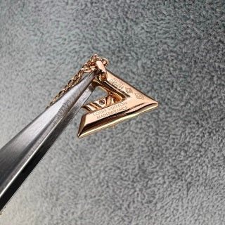Louis Vuitton Diamond V Geometric Pendant Necklace
