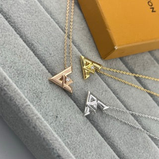 Louis Vuitton Diamond V Monogram Pendant Necklace