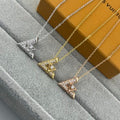 Louis Vuitton Diamond V Geometric Pendant Necklace