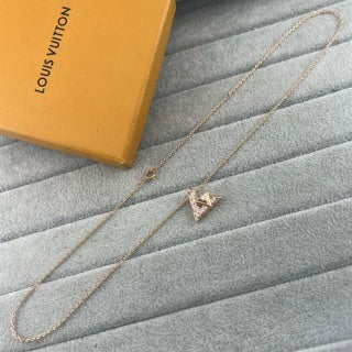 Louis Vuitton Diamond V Geometric Pendant Necklace