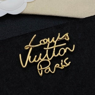 Louis Vuitton Signature Script Brooch