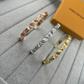 Louis Vuitton Diamond Facet Open Cuff Bracelet