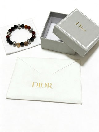 Dior Evelyne Multicolor Gemstone Bead Charm Bracelet