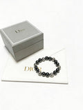 Dior Evelyne Obsidian Black Bead Charm Bracelet