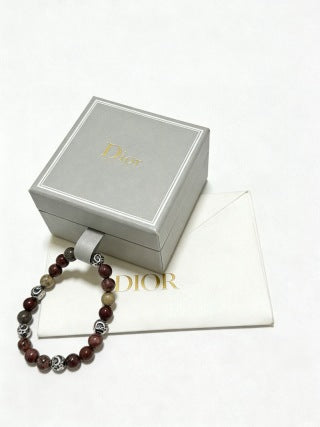 Dior Evelyne Obsidian Bead Charm Bracelet