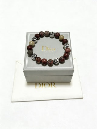 Dior Evelyne Obsidian Bead Charm Bracelet