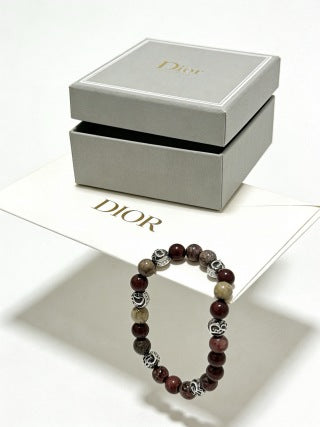 Dior Evelyne Obsidian Bead Charm Bracelet
