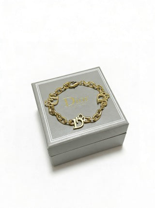 Dior Evelyne CD Link Chain Bracelet