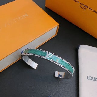 Louis Vuitton Emerald Wave Cuff Bracelet