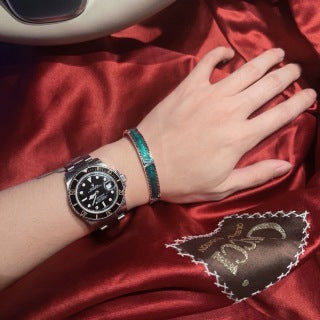 Louis Vuitton Emerald Wave Cuff Bracelet