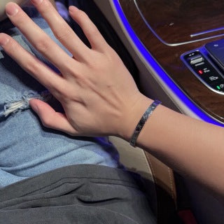 Louis Vuitton Silver Monogram Edge Cuff Bracelet