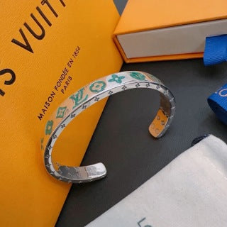 Louis Vuitton Emerald Monogram Cuff Bracelet
