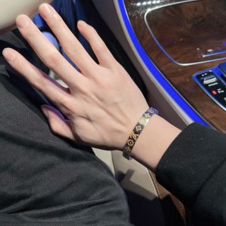 Louis Vuitton Monogram Dual Tone Cuff Bracelet