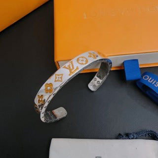 Louis Vuitton Monogram Dual Tone Cuff Bracelet